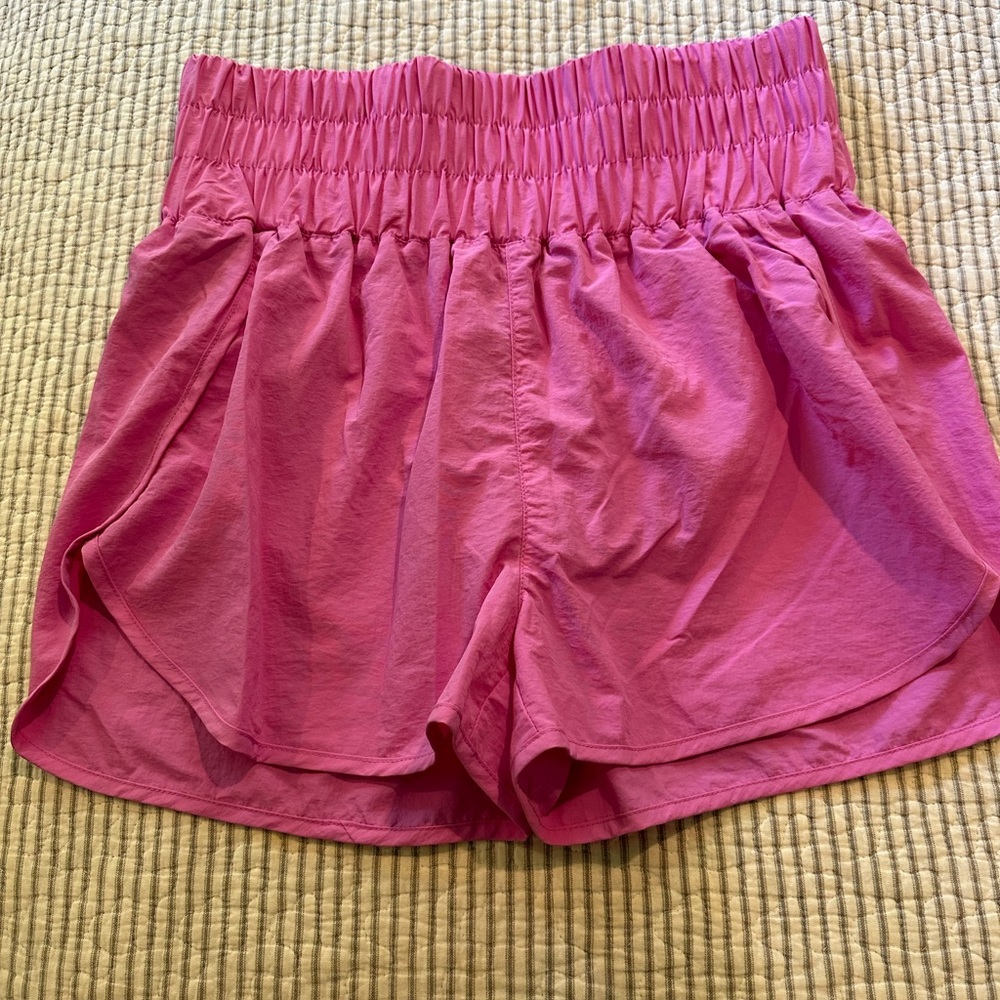 Zenana Outfitters High Waist Pink Shorts